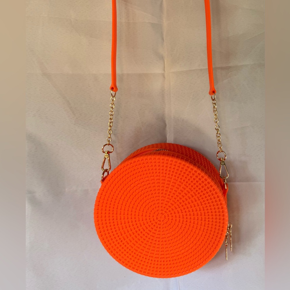 NWOT Orange Round Crossbody Bag